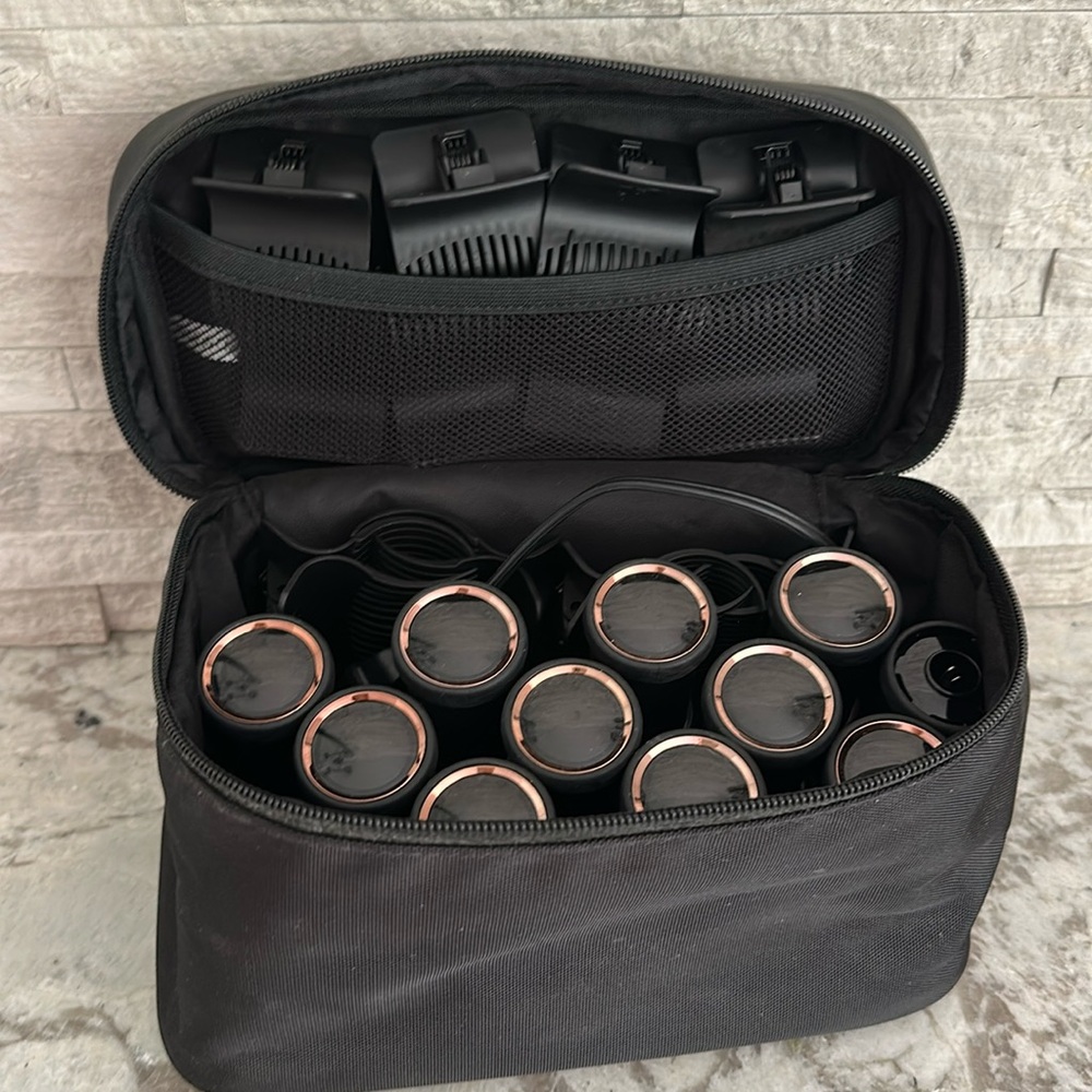 T3 Black and Gold Hair Rollers Set of 12